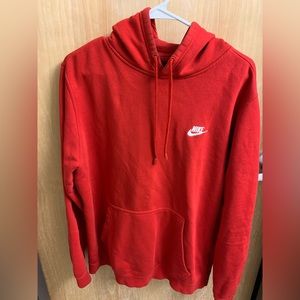 Red Nike Pullover Hoodie